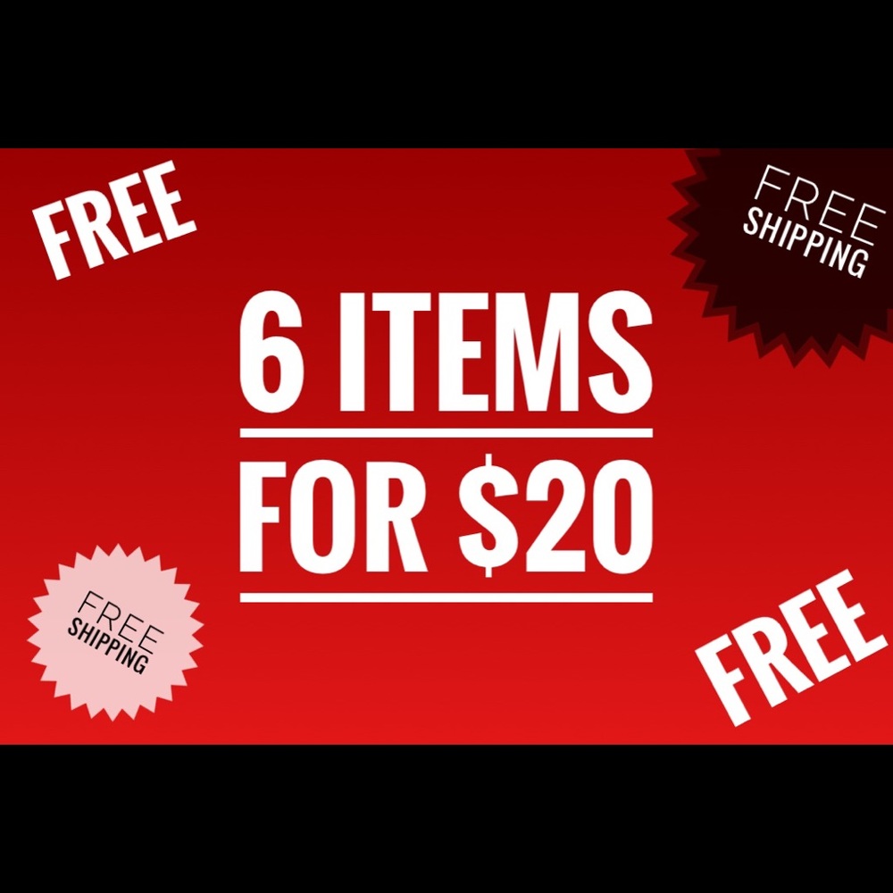 🛍❤️6 For $20 SALE TODAY!!!!!❤️🛍